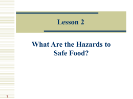 Lesson 2: Food Hazards