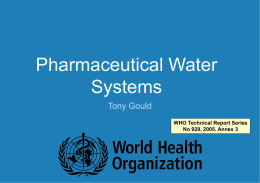 GMP: Pharmaceutical Water System