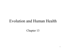 Evolution and Human Health - NAU jan.ucc.nau.edu web server