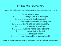 Stress and relaxation [DOWNLOAD PPT]
