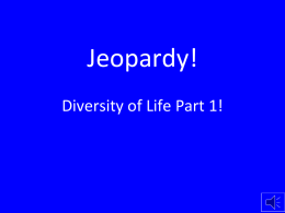 Jeopardy Diversity of Life I