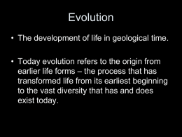 3.1 Origin of life