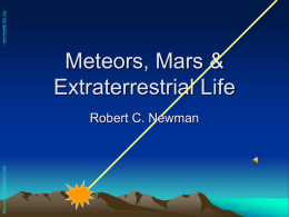 Meteors, Mars & Extraterrestrial Life