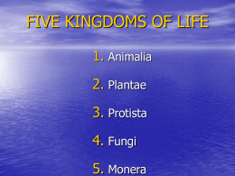 FIVE KINGDOMS OF LIFE