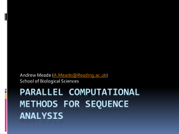 Parallel computational methods for sequence analysis
