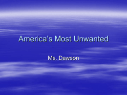 America`s Most Unwanted