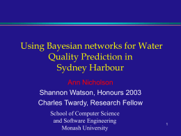 BNs for water quality prediction in Sydney Harbour