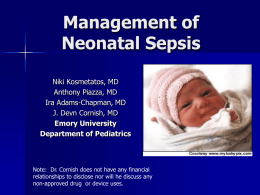 Management of Neonatal Sepsis - Emory University Department of