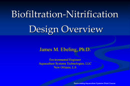 Biofiltration-Nitrification Design Overview