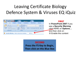 Defence System & Viruses EQ