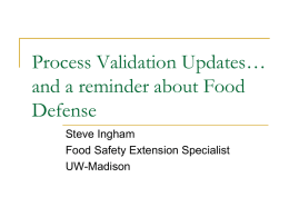 E. coli - Center for Meat Process Validation