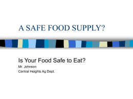 a safe food supply?
