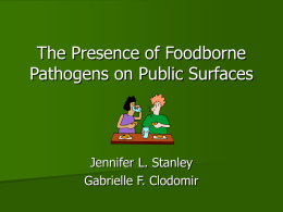 The Presence of Food-borne Pathogens on