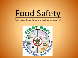 Food Safety PowerPoint Slides