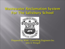 Wastewater Reclamation System for the Salisbury School