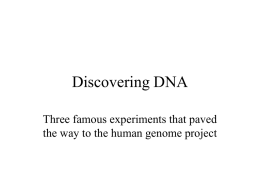 Discovering DNA