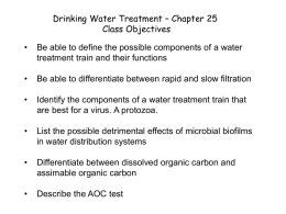 Drinking Water Treatment and Disinfection