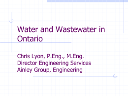 Water and Wastewater in Ontario