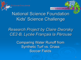 to See Claire`s Soccer Field Runoff PowerPoint