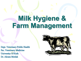 Milk Hygiene & Farm management
