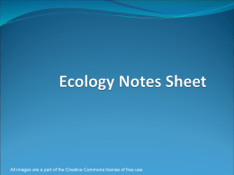 Ecology Lesson part 1 Terminology