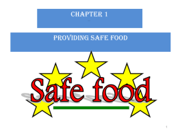Chapter1 Providing Safe Food - amanda-ray