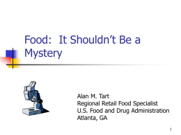 Food: It Shouldn`t Be a Mystery