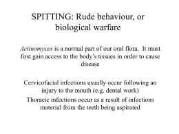 SPITTING: Rude behaviour, or biological warfare