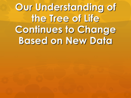 Our Understanding of the Tree of Life Continues to Change Based