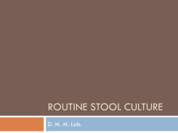 Routine stool culture