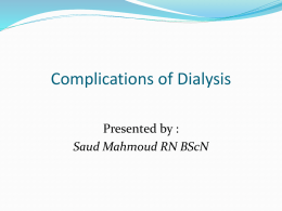 Pediatric Peritoneal Dialysis