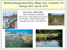 Axler-Wetland Biogeochem-Major+N-9-27-2011