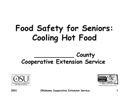 Food Safety for Seniors: Cooling Hot Food