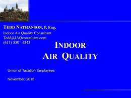 Indoor Air Quality - Union of Taxation Employees