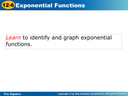 Lesson 6 – Exponential Functions