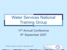 4. Sam Crowley. - Water Services Training Group
