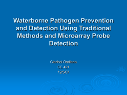 Waterborne Pathogen Prevention and Detection Using Traditional