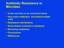 Antibiotic Resistance in Microbes
