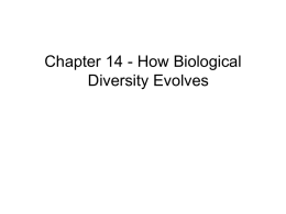 Chapter 14 How Biological Diversity Evolves (General Biology)