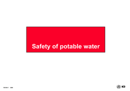 Safety of potable water
