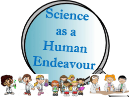 Science as a Human Endeavour