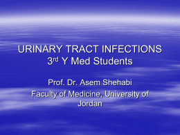 URINARY TRACT INFECTIONS (Urethritis