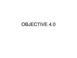OBJECTIVE 4.0