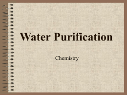 WATER PURIFICATION