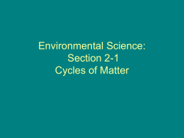 Environmental Science: Section 2