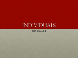 Individuals (week 4)