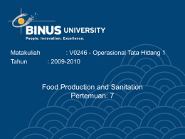 Food Production - Binus Repository