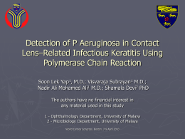 191: Detection of P Aeruginosa in Contact Lens