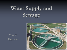 Water Supply and Sewage - Mr Andrews` Science Space!