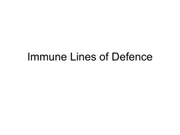 Immune Lines of Defence